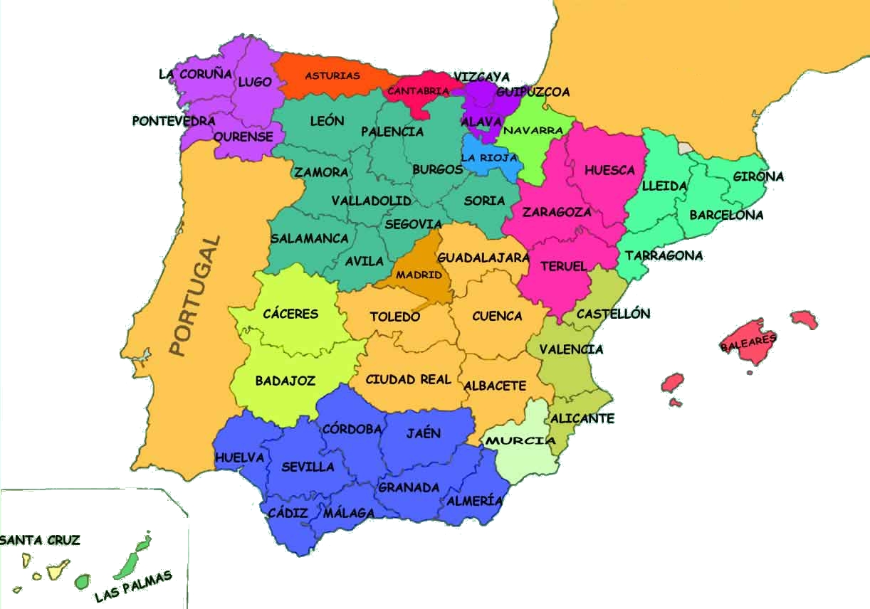 Bildresultat för comunidades autonomas de españa mapa